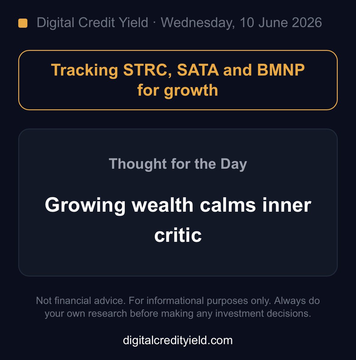 Growing wealth calms the inner critic.