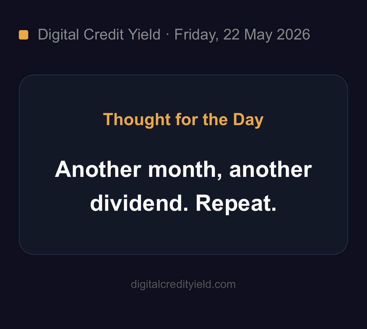 Another month, another dividend. Repeat.