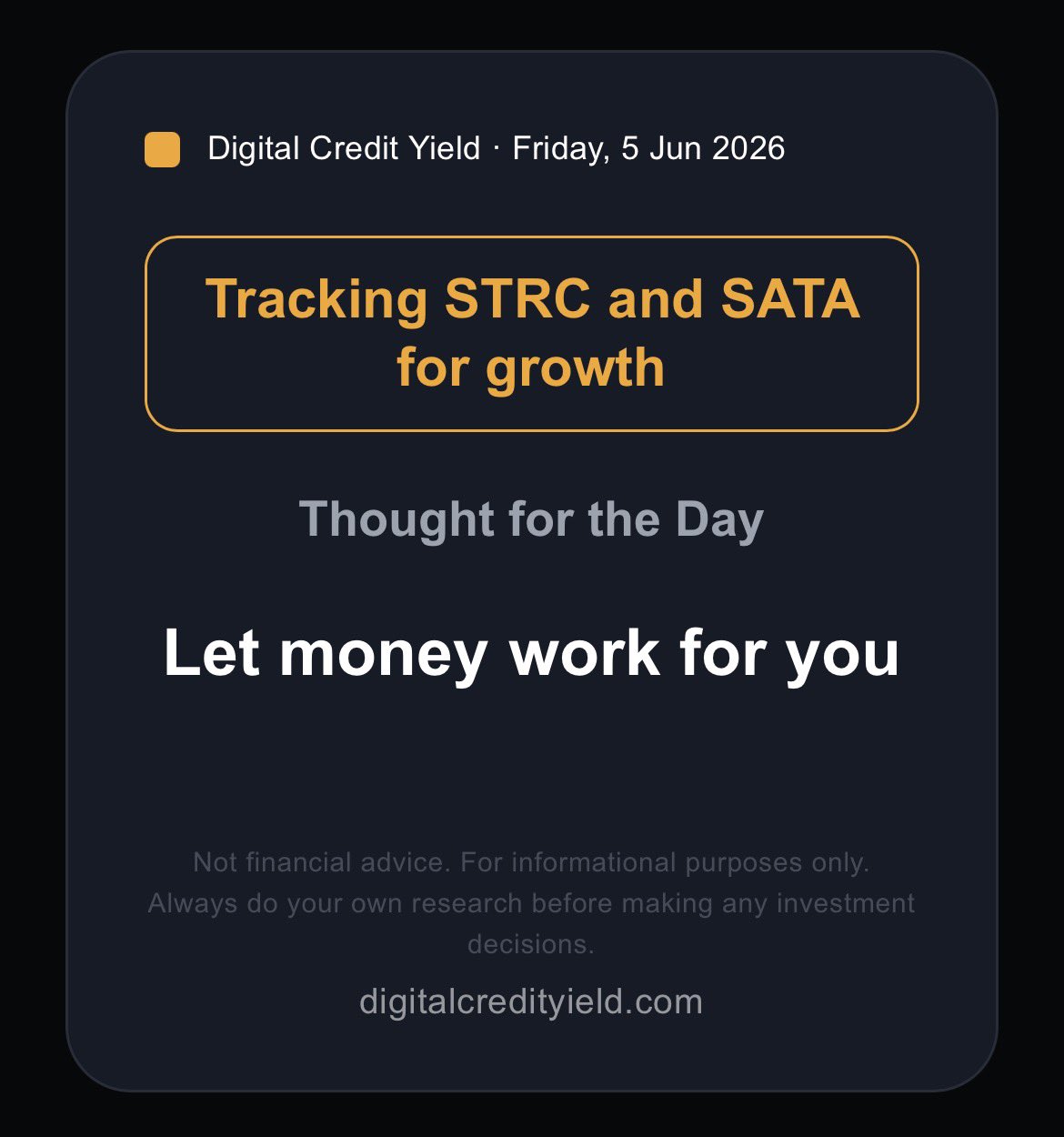 Let money work for you.