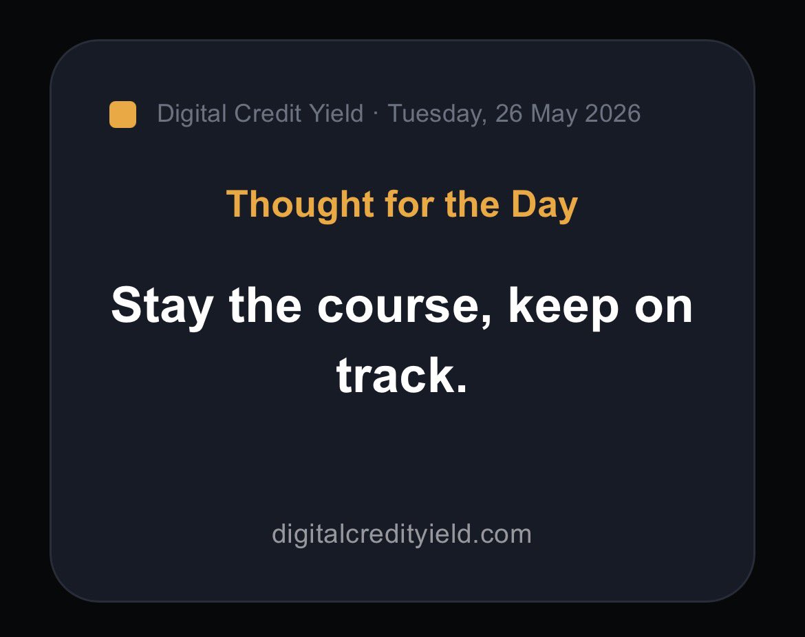 Stay the course, keep on track.