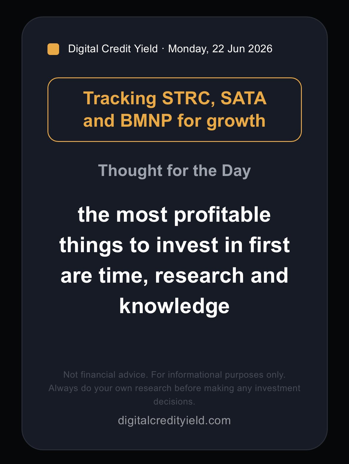 the most profitable things to invest in first are time, research and knowledge