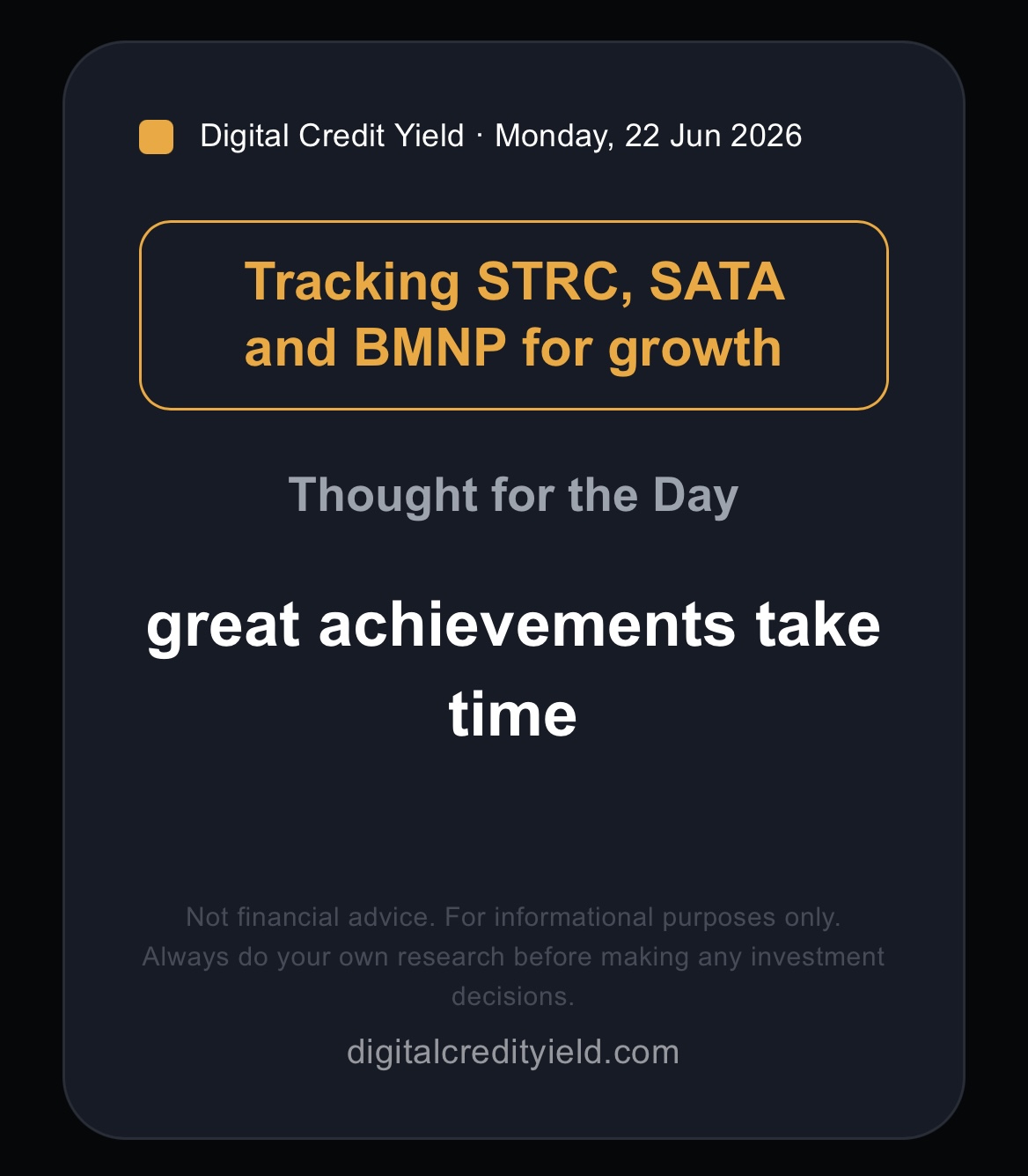 great achievements take time