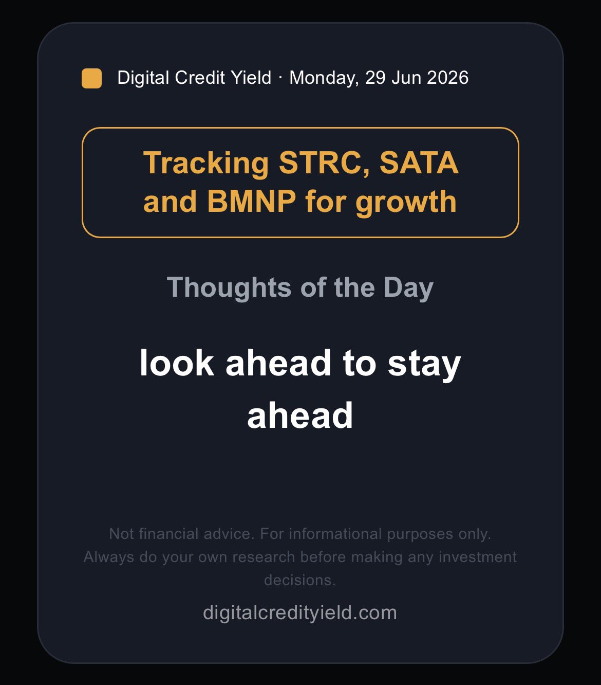 look ahead to stay ahead