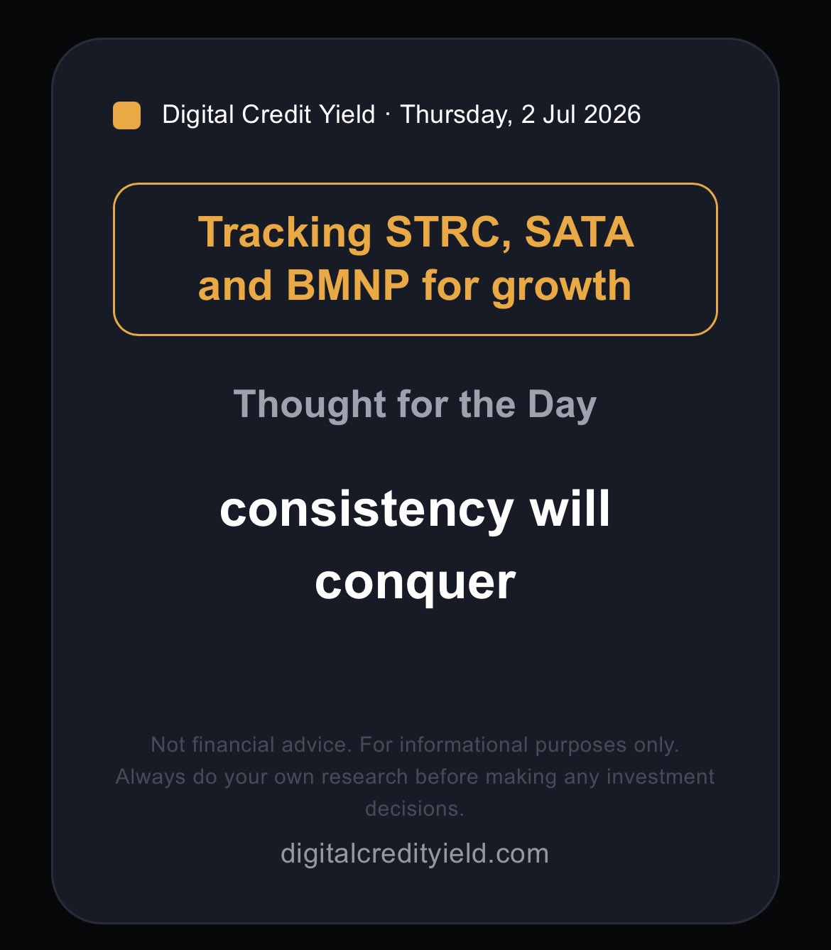 consistency will conquer