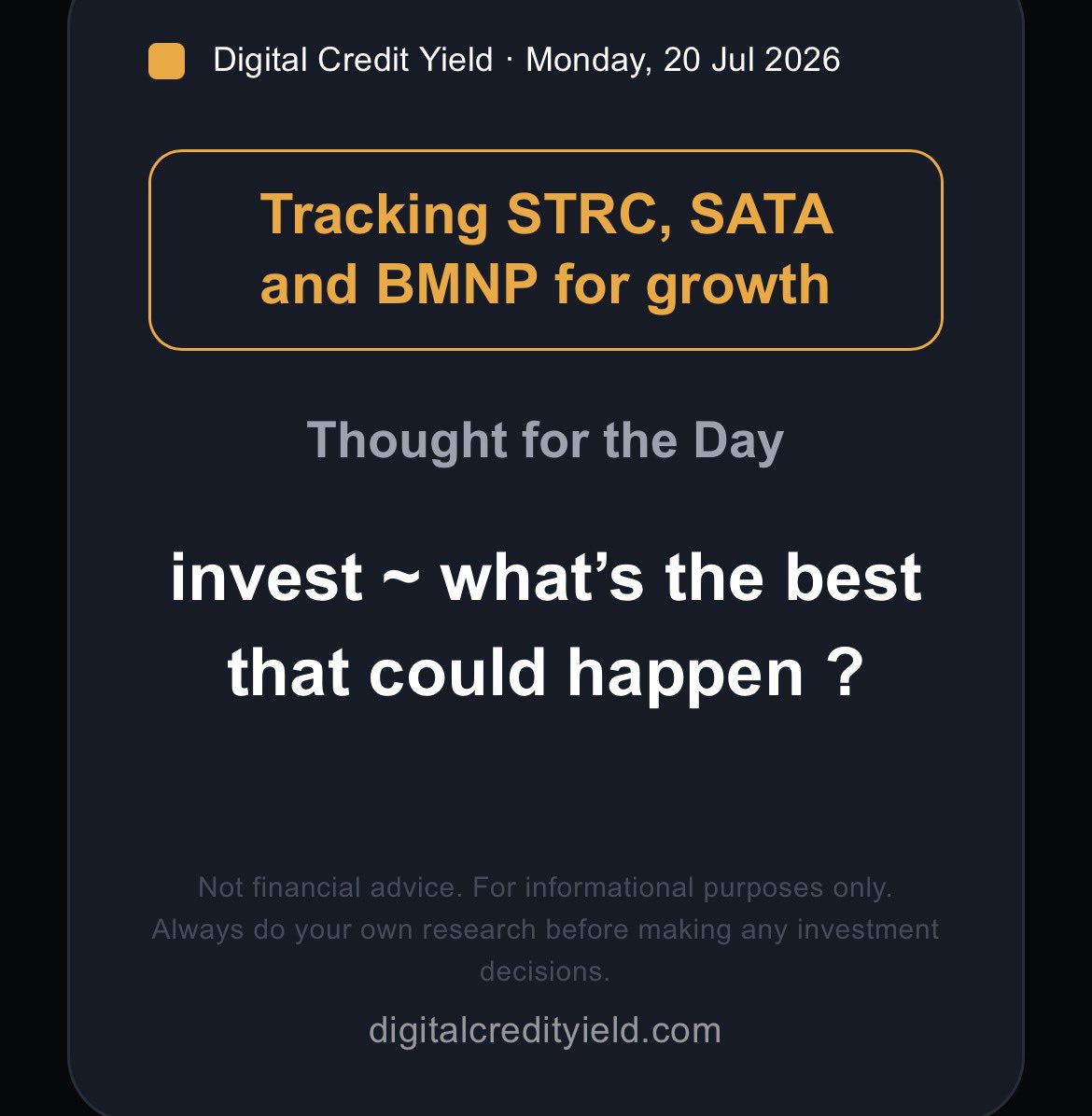invest ~ what's the best that could happen ?