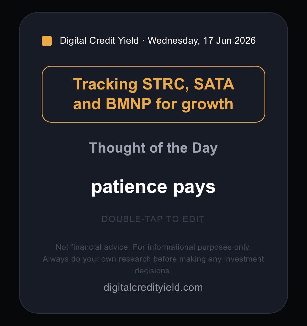 patience pays