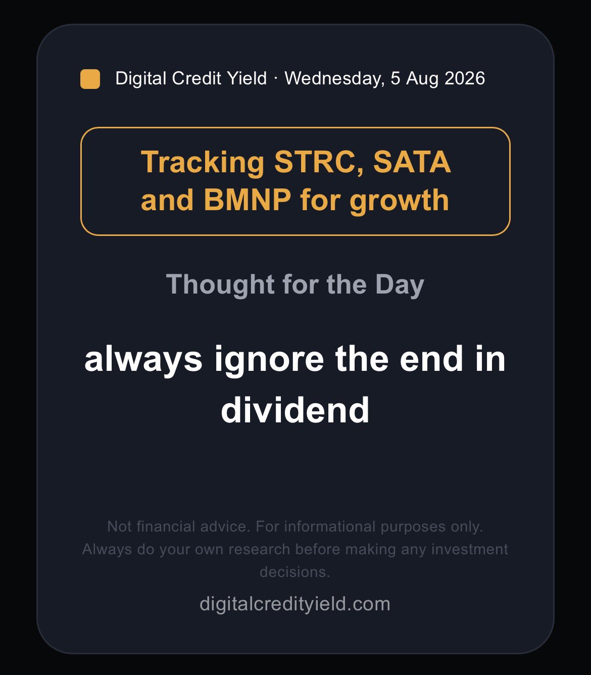 always ignore the end in dividend