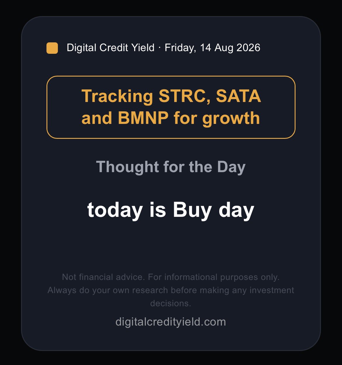 today is Buy day