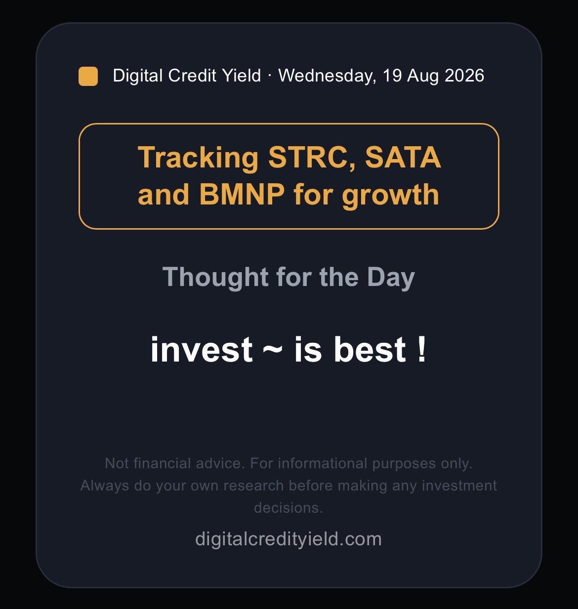 invest ~ is best !
