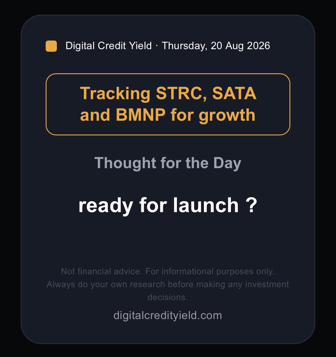 ready for launch ?