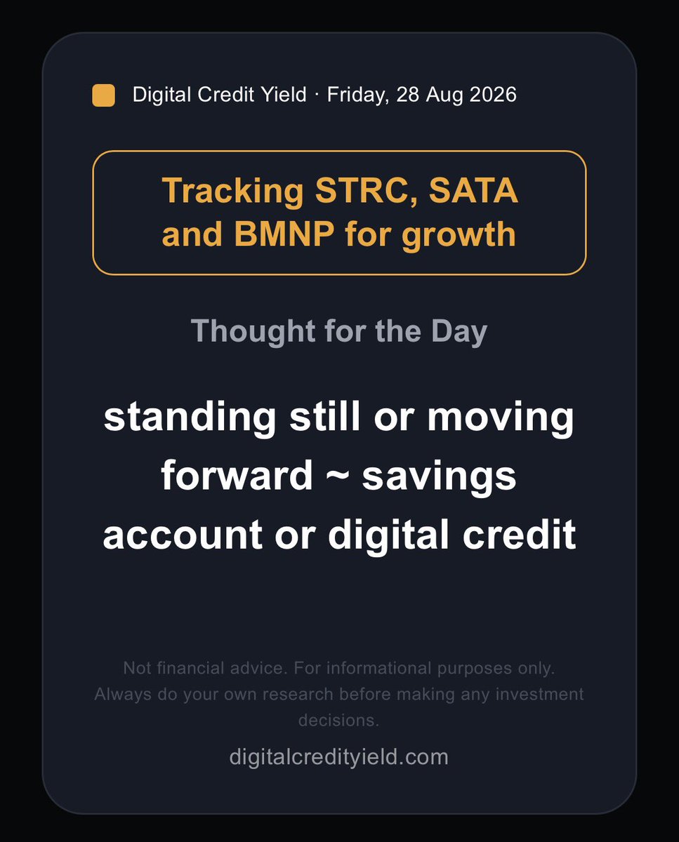 standing still or moving forward ~ savings account or digital credit