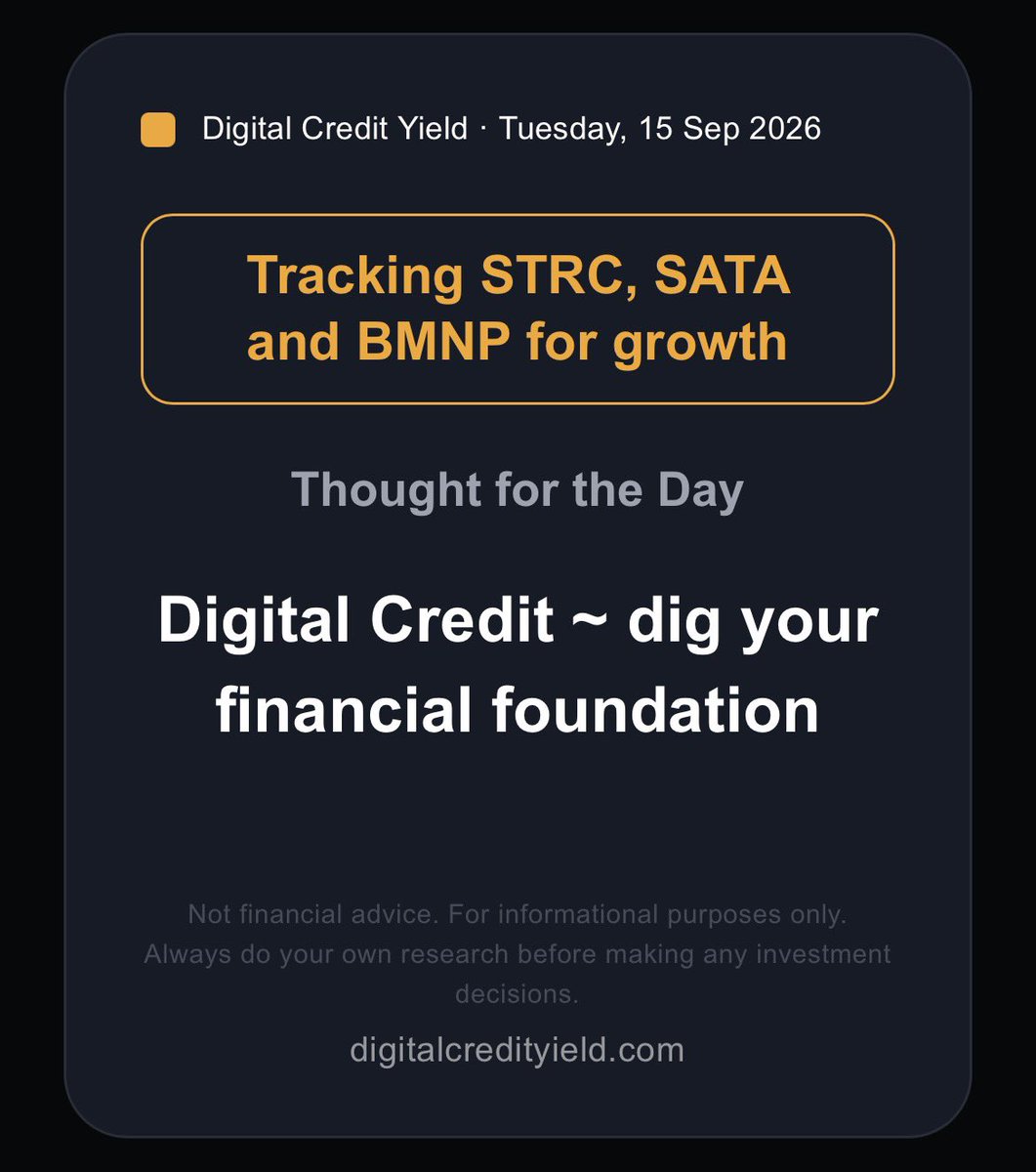 Digital Credit ~ dig your financial foundation