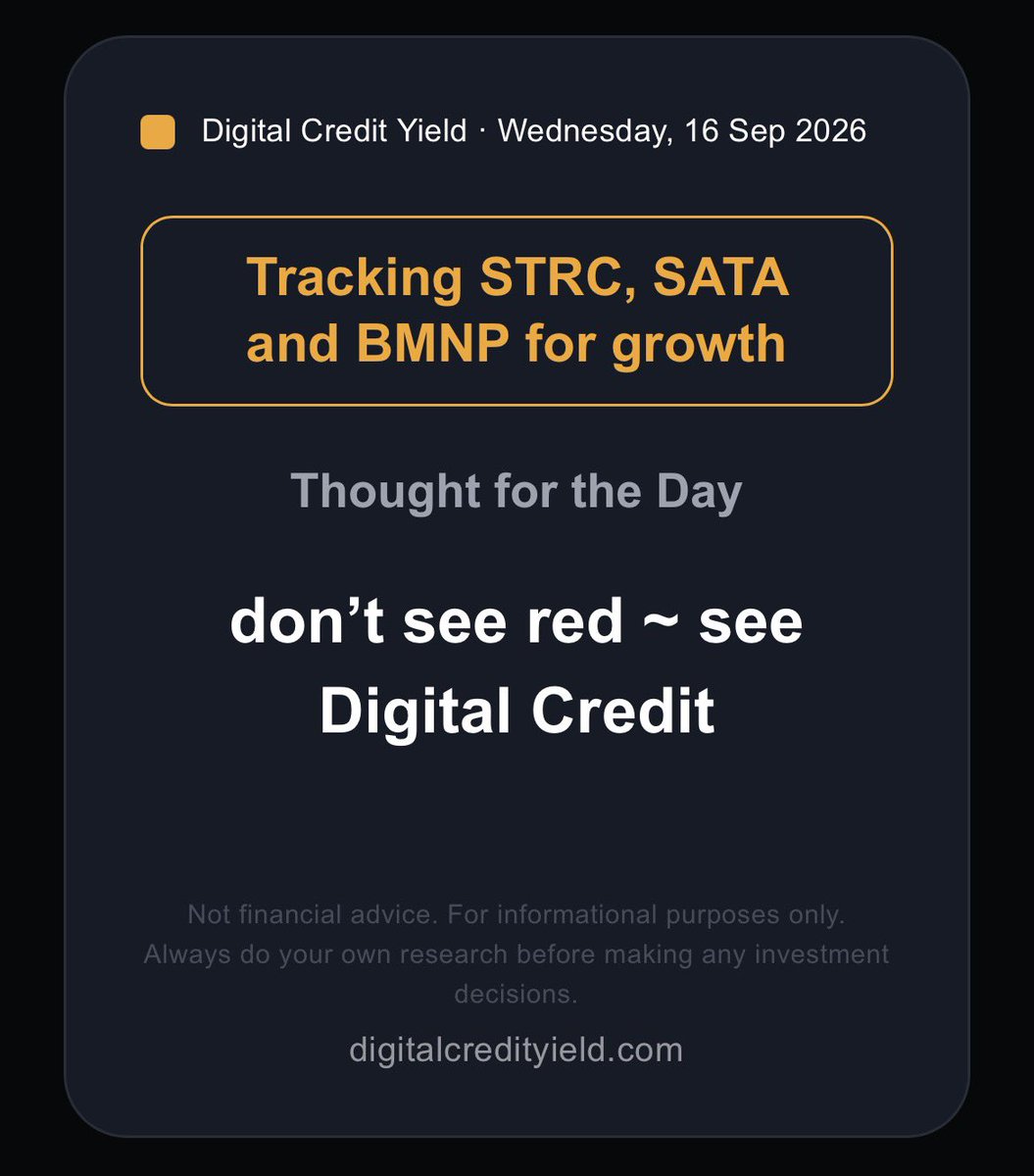 don’t see red ~ see Digital Credit