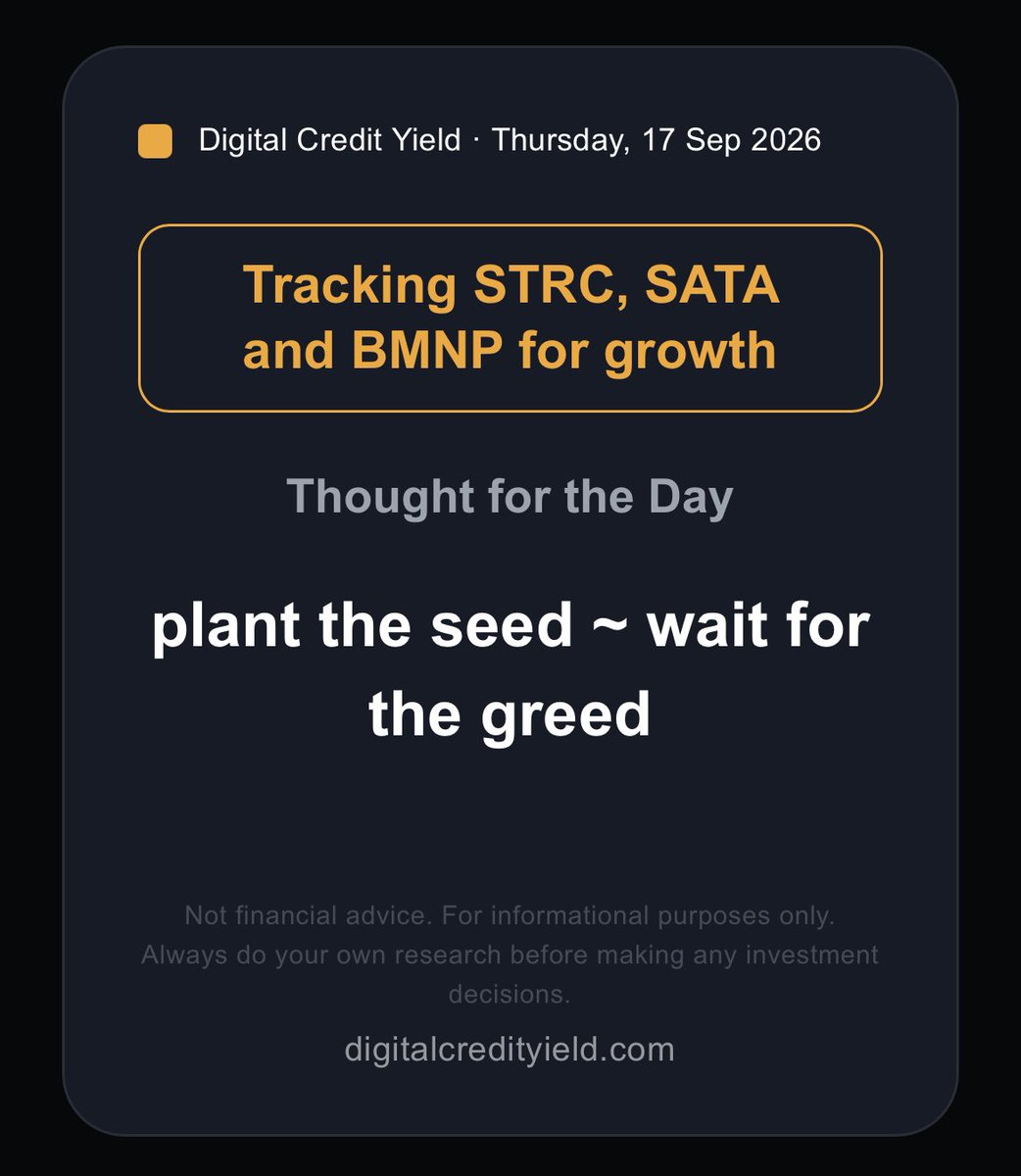 plant the seed ~ wait for the greed