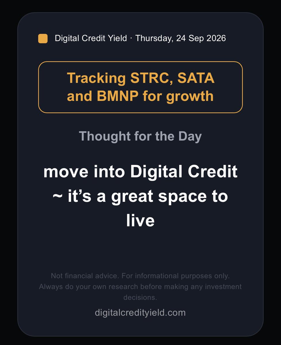 move into Digital Credit ~ it’s a great space to live