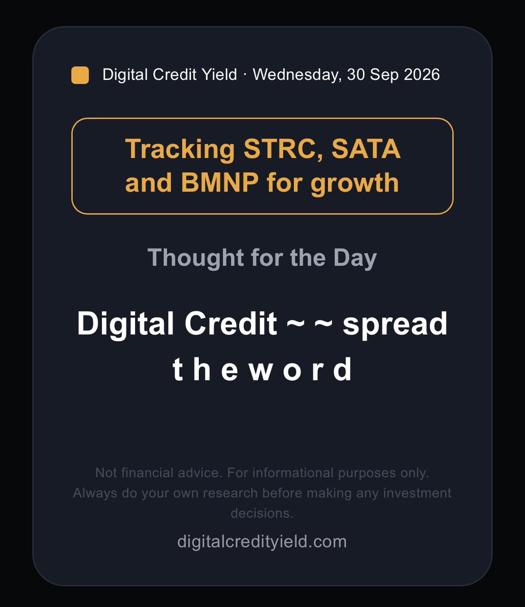 Digital Credit ~ ~ spread theword